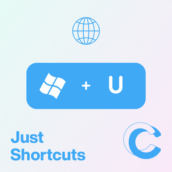 Cal Computer teaches handy shortcuts - Windows Logo Key U will open the ease of access center