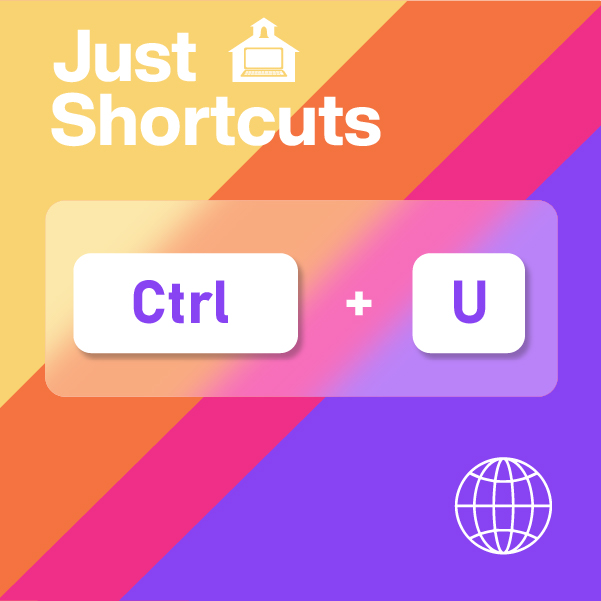 Cal Computer teaches handy shortcuts - Ctrl U is for underline text